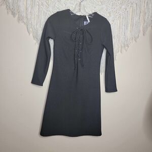 Sage Sophie and Trey Lace Up Tie Dress Black Size Small